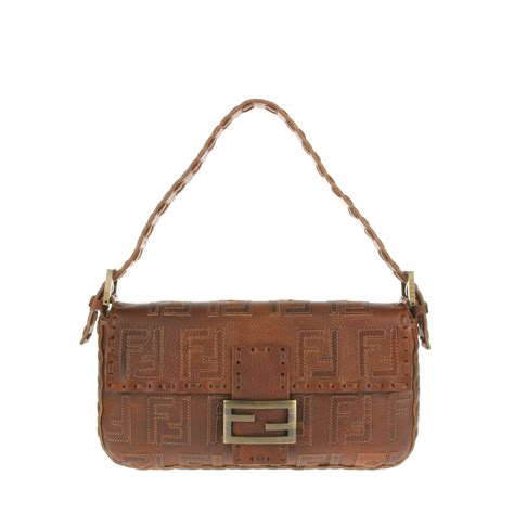 brown fendi baguette bag|Fendi baguette real.